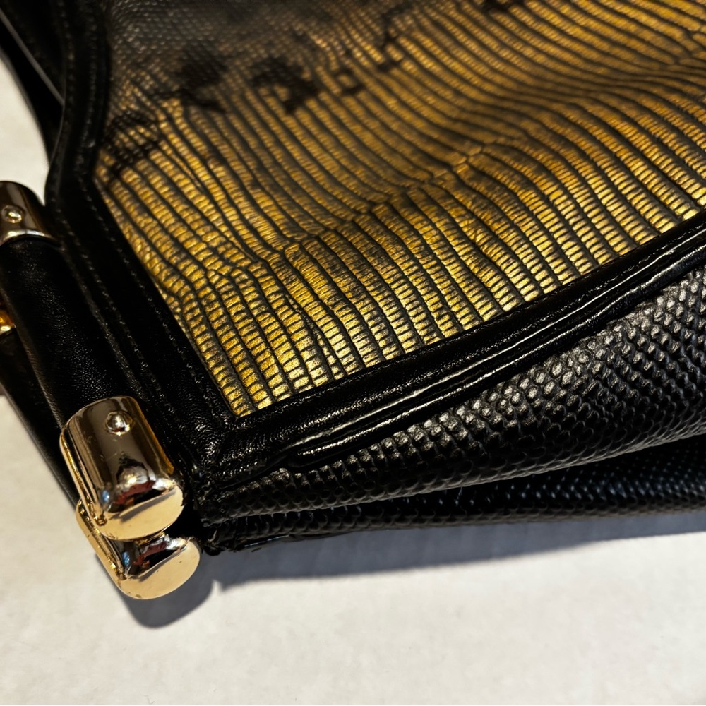 COACH limited edition handbag. Black w/slight gold shimmer. Gold hardware - Picture 11 of 16